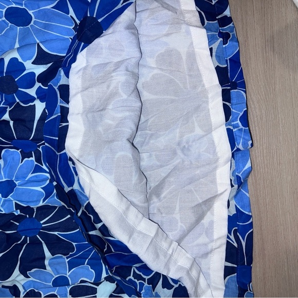 FAITHFULL THE BRAND Adalyn Midi Dress Blue Canaria Print Smocked Size 2 XS Small - Picture 13 of 16